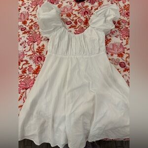 Abercrombie & Fitch White Ruffle Dress